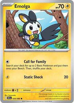 Emolga card from SV: Black Bolt