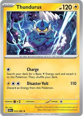 Thundurus card from SV: Black Bolt