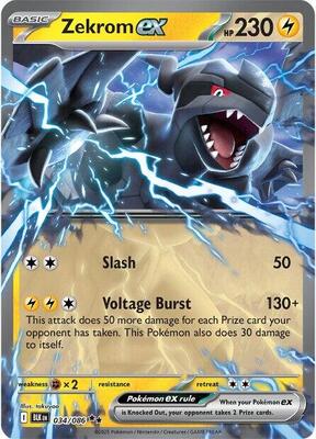 Zekrom ex card from SV: Black Bolt