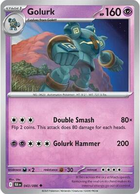 Golurk card from SV: Black Bolt