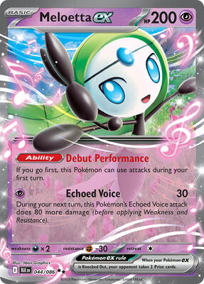 Meloetta ex card from SV: Black Bolt