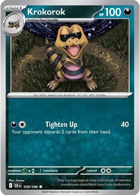 Krokorok card from SV: Black Bolt
