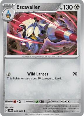Escavalier card from SV: Black Bolt