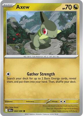 Axew card from SV: Black Bolt