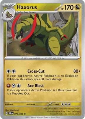 Haxorus card from SV: Black Bolt