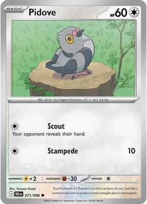 Pidove card from SV: Black Bolt