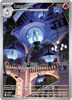 Lampent - 102/086 card from SV: White Flare