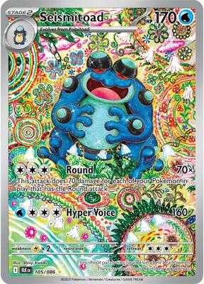 Seismitoad - 105/086 card from SV: Black Bolt