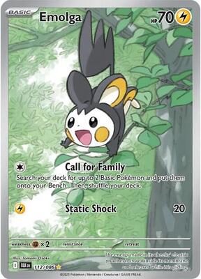 Emolga - 112/086 card from SV: Black Bolt