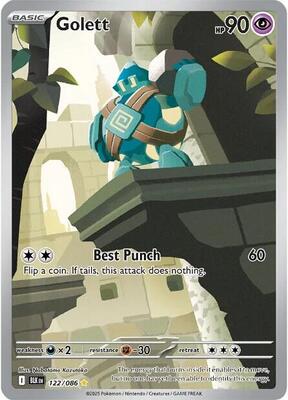 Golett - 122/086 card from SV: Black Bolt