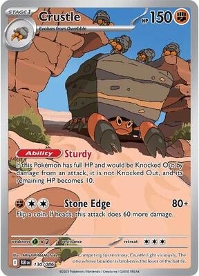Crustle - 130/086 card from SV: Black Bolt