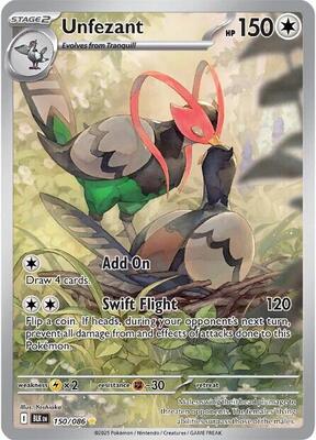 Unfezant - 150/086 card from SV: Black Bolt