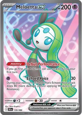 Meloetta ex - 159/086 card from SV: Black Bolt