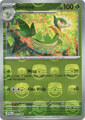 Servine (Master Ball Pattern) card from SV: Black Bolt