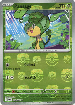 Pansage (Master Ball Pattern) card from SV: Black Bolt