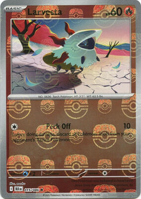 Larvesta (Master Ball Pattern) card from SV: Black Bolt