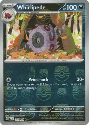 Whirlipede (Master Ball Pattern) card from SV: Black Bolt