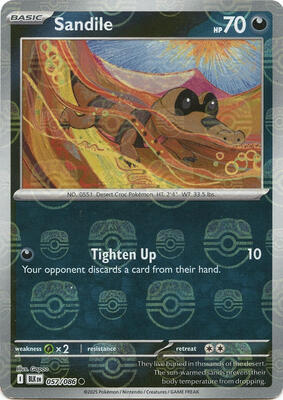Sandile (Master Ball Pattern) card from SV: Black Bolt