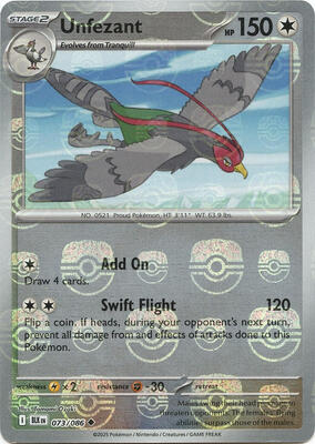 Unfezant (Master Ball Pattern) card from SV: Black Bolt