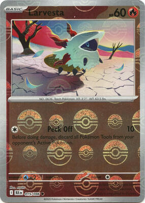 Larvesta (Poke Ball Pattern) card from SV: Black Bolt