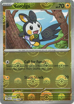 Emolga (Poke Ball Pattern) card from SV: Black Bolt