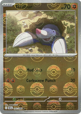 Drilbur (Poke Ball Pattern) card from SV: Black Bolt