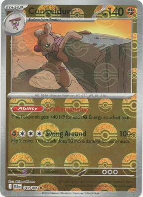 Conkeldurr (Poke Ball Pattern) card from SV: Black Bolt