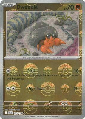 Dwebble (Poke Ball Pattern) card from SV: Black Bolt