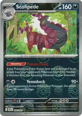Scolipede (Poke Ball Pattern) card from SV: Black Bolt