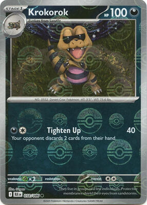 Krokorok (Poke Ball Pattern) card from SV: Black Bolt