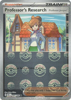 Professor's Research [Professor Juniper] (Poke Ball Pattern) card from SV: Black Bolt