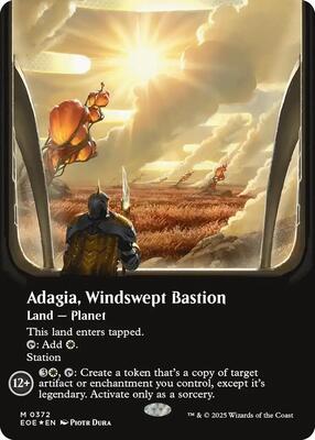 Adagia, Windswept Bastion (Borderless) (Galaxy Foil) card from Edge of Eternities