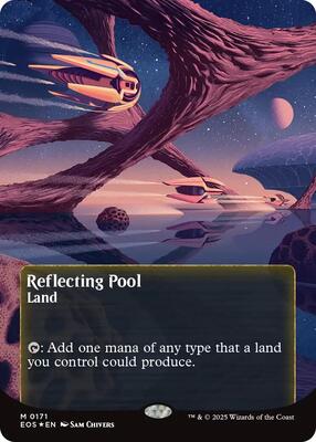 Reflecting Pool (0171) (Borderless) (Galaxy Foil) card from Edge of Eternities: Stellar Sights