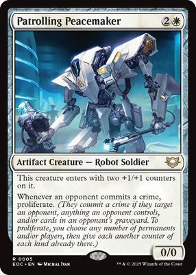 Patrolling Peacemaker card from Commander: Edge of Eternities