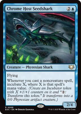 Chrome Host Seedshark card from Commander: Edge of Eternities
