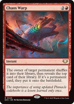 Chaos Warp card from Commander: Edge of Eternities