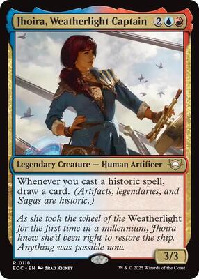 Jhoira, Weatherlight Captain card from Commander: Edge of Eternities