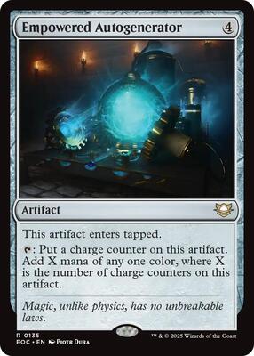 Empowered Autogenerator card from Commander: Edge of Eternities