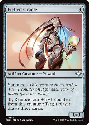 Etched Oracle card from Commander: Edge of Eternities