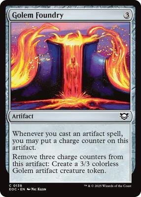 Golem Foundry card from Commander: Edge of Eternities