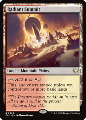 Radiant Summit card from Commander: Edge of Eternities