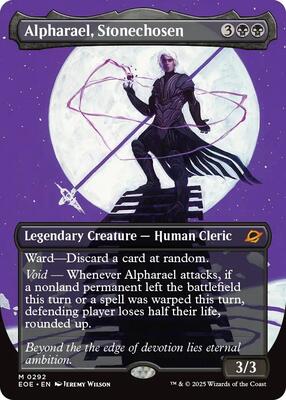 Alpharael, Stonechosen (Borderless) card from Edge of Eternities
