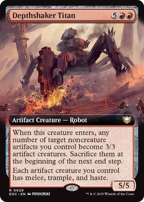 Depthshaker Titan (Extended Art) card from Commander: Edge of Eternities