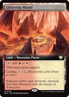 Glittering Massif (Extended Art) card from Commander: Edge of Eternities