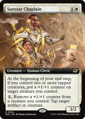 Sunstar Chaplain (Extended Art) card from Edge of Eternities