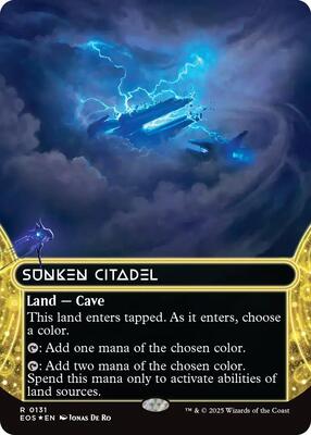 Sunken Citadel (0131) (Borderless) (Galaxy Foil) card from Edge of Eternities: Stellar Sights