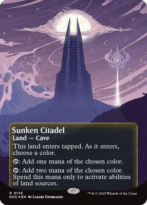 Sunken Citadel (0176) (Borderless) (Galaxy Foil) card from Edge of Eternities: Stellar Sights