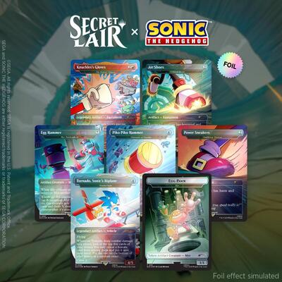 Secret Lair x Sonic the Hedgehog Superdrop: Turbo Gear (Rainbow Foil) card from Secret Lair Drop Series