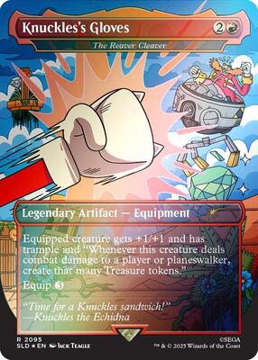 Knuckles's Gloves - The Reaver Cleaver (Rainbow Foil) card from Secret Lair Drop Series