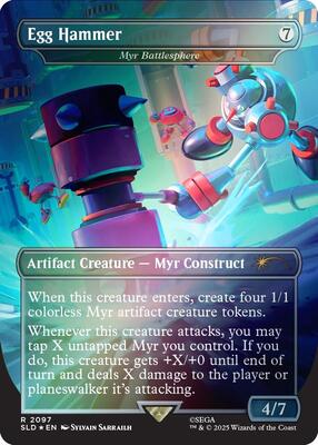 Egg Hammer - Myr Battlesphere (Rainbow Foil) card from Secret Lair Drop Series